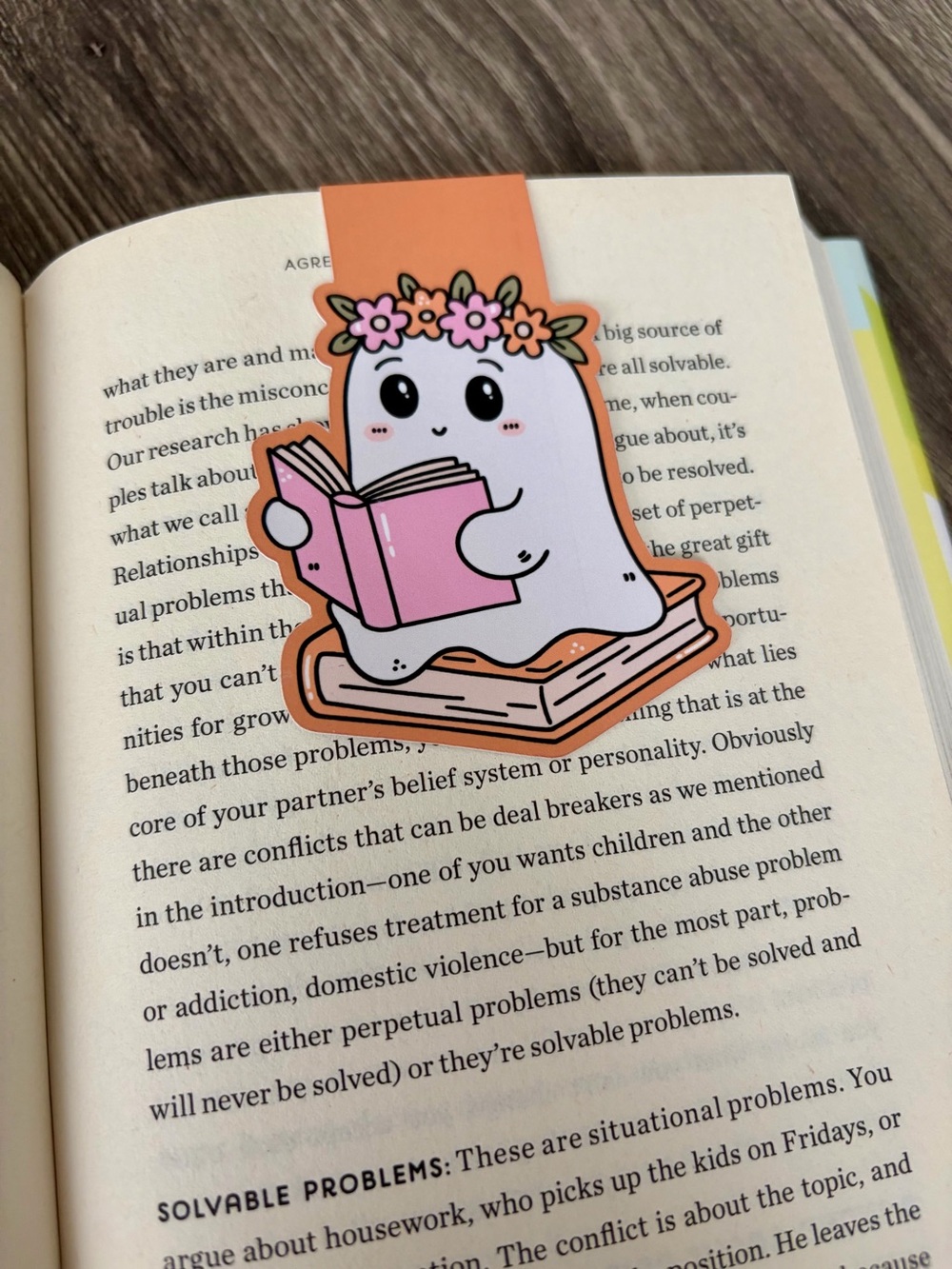 Ghost Magnetic Bookmark | Cute Book Lover Gift | Handmade Reading Accessory